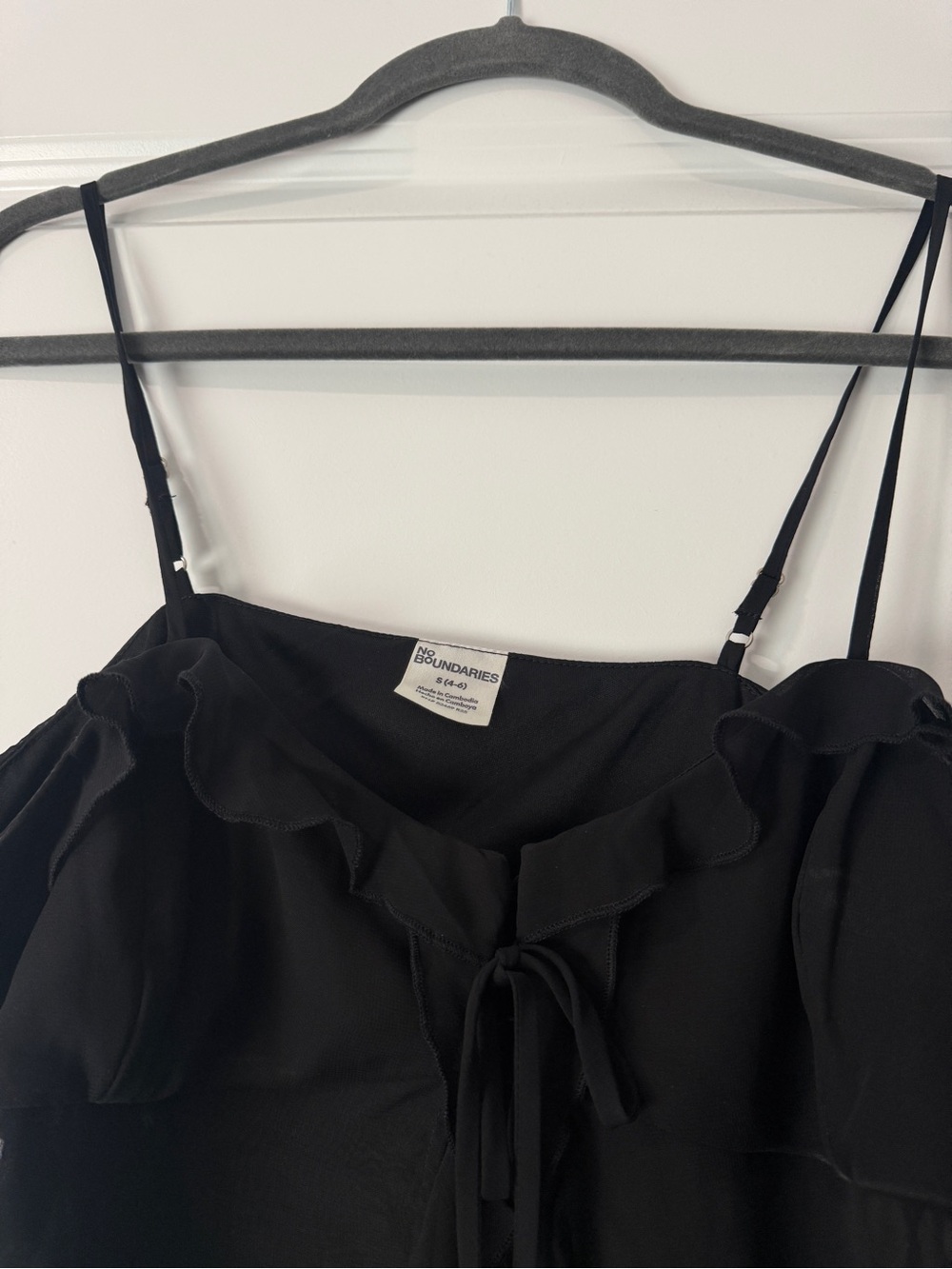 Black Ruffle Blouse - Picture 3 of 5